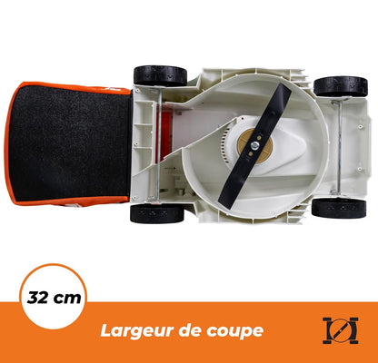 RURIS Elektrische grasmaaier RXE1200, 1200 W, maaibreedte 320 mm, in hoogte verstelbaar 25/45/60 mm, opvangbak 30 l, 3100 omw/min