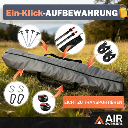 Zonnezeil met bies, luifel voor auto, V-w T5, camping, luifel, autoluifel, met kederrail (4-6 mm), T4, T6, waterdicht, anti-uv, tent stangen, zuignap