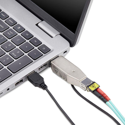 StarTech.com Gigabit Glasvezel naar RJ45 Ethernet Media Converter Dongle, Optisch Singlemode 10km/Multimode 800m, USB Voeding