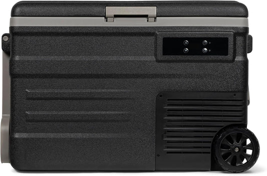Steamy-E Single Zone 45 Roller, Elektrische Compressor Koelbox met wielen, 45 Liter, Zwart, 12V/230V, voor vriezen en koelen van -20 tot +20, ideaal voor op de camping