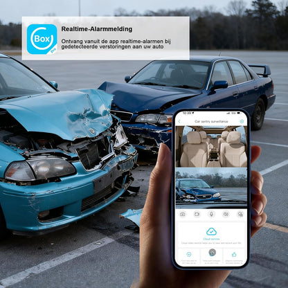 LAMTTO 4G LTE Dashcam Auto voor Autobeveiliging, GPS Tracker & Autobewakingscamera met Directe Alarmen, Cloudopslag, Live Weergave op Afstand, Parkeermonitor, Dashcam voor Vloten & Gezinnen