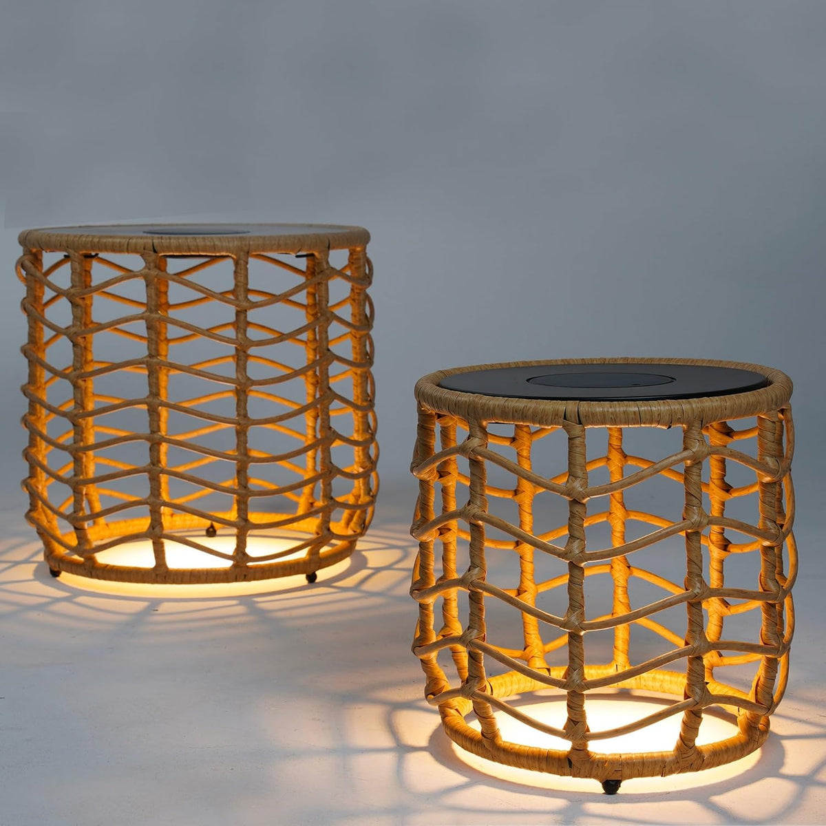 Set van 2 Nerita polyrotan, natuurlijk effect, 2 stuks