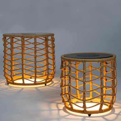 Set van 2 Nerita polyrotan, natuurlijk effect, 2 stuks