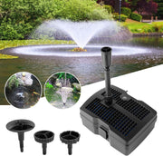 4 in 1- Vijverpomp - Fontein - Waterpomp - Fonteinpomp - voor Tuinornament - Fontein Ontwerp - met Filter - 9W - UV-zuiveringsfilter - 2500L Capaciteit - 1000 l/h - 28 W - 1.6m Hefhoogte - 220-240V - 50 Hz - 30 x 23 x 56.5 cm - Zwart