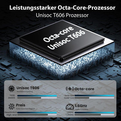 Android 16-tablet, 11 inch tablet,32GB + 128GB, uitbreidbaar tot 1TB, productiviteitsbundel met toetsenbordhoes, stylus, octa-coreprocessor, dubbele camera, wifi 6, 8000mAh-batterij (Blu)