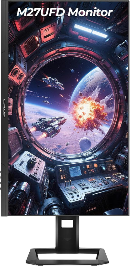 LC-Power Monitor Gaming 27 Pollici, Dual Mode UHD 4K (3840×2160) 160Hz | FHD 320Hz, 1ms OD, Rapid IPS, 130% sRGB, AdaptiveSync, HDR400, HDMI 2.1, DP 1.4, VESA, M27UFD