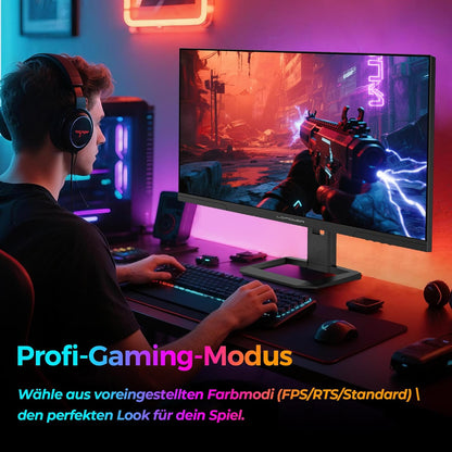 LC-Power Monitor Gaming 27 Pollici, Dual Mode UHD 4K (3840×2160) 160Hz | FHD 320Hz, 1ms OD, Rapid IPS, 130% sRGB, AdaptiveSync, HDR400, HDMI 2.1, DP 1.4, VESA, M27UFD