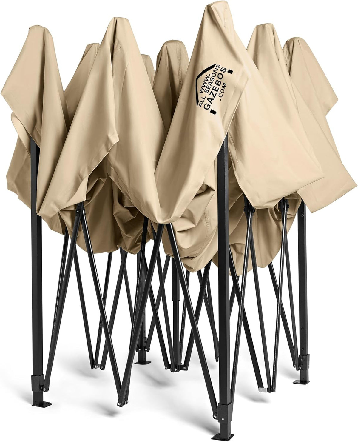 All Seasons Gazebos Duurzaam vouwpaviljoen en voortent, volledig waterdicht, hoogwaardig, voor een snelle opbouw, 3 x 3 m verkrijgbaar (beige)