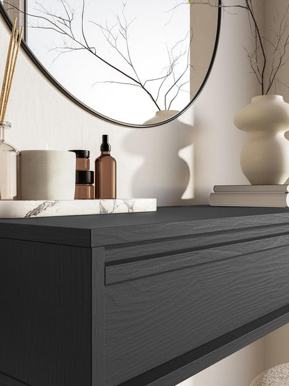 Selsey Evo Console, Engineered Wood, zwart, 90 cm breed
