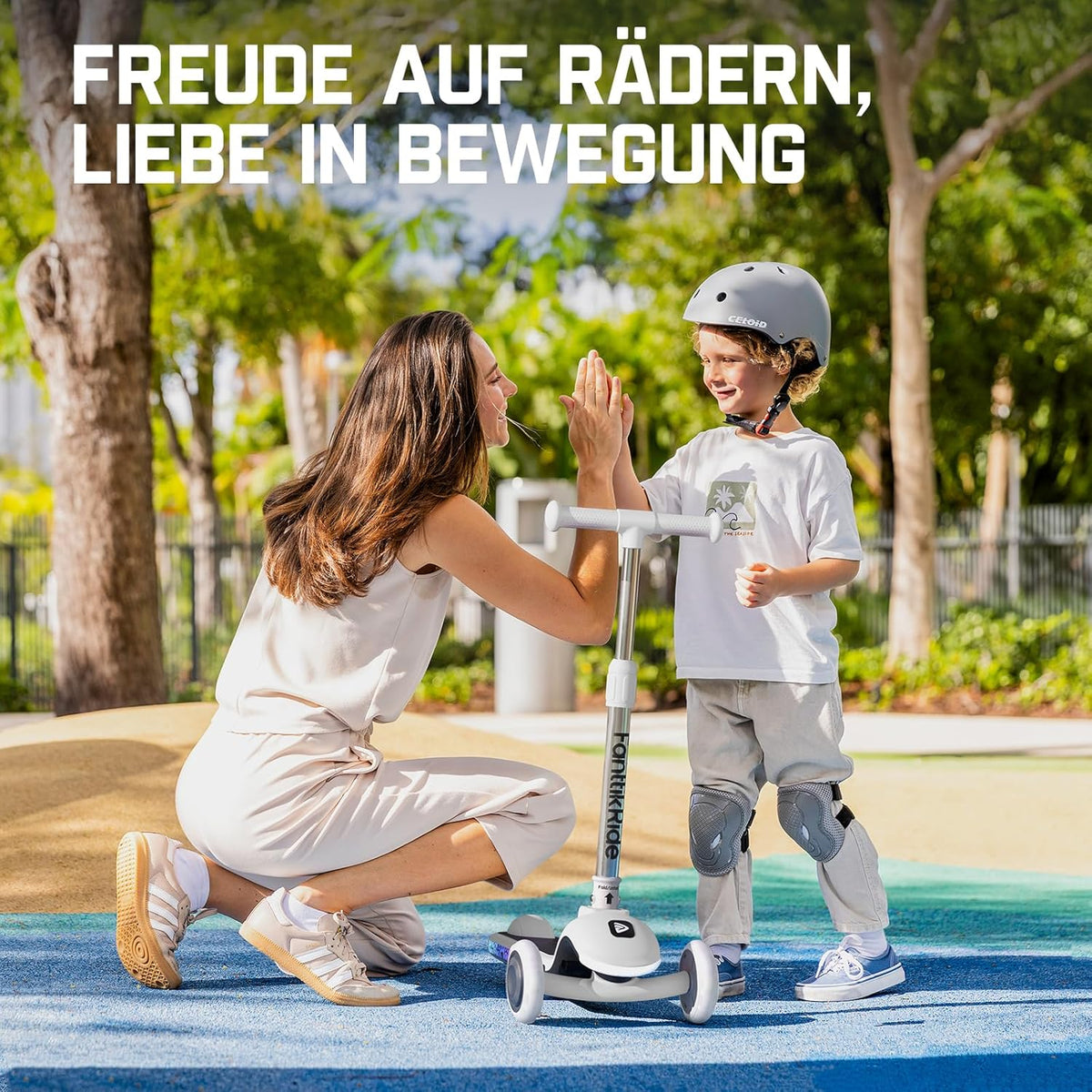 FanttikRide K9 Pro Elektrische step voor kinderen, 3/6/10 km/u, AI-snelheidsmodus, Type-C snel opladen, 5 verlichtingsmodi, verstelbaar stuur, voor kinderen tot 60 kg