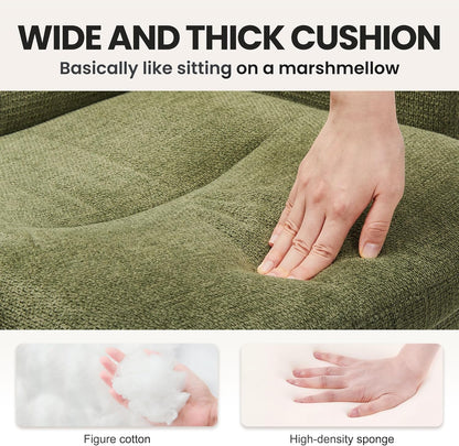 Bureaustoel – Bureaustoel Met Wieltjes – Bureaustoel Met Armleuningen – Ergonomische Bureaustoel – Draaibare Bureaustoel – Hoge Rugleuning – Verstelbare Zithoogte – Pluche Cashmere Bekleding Groen