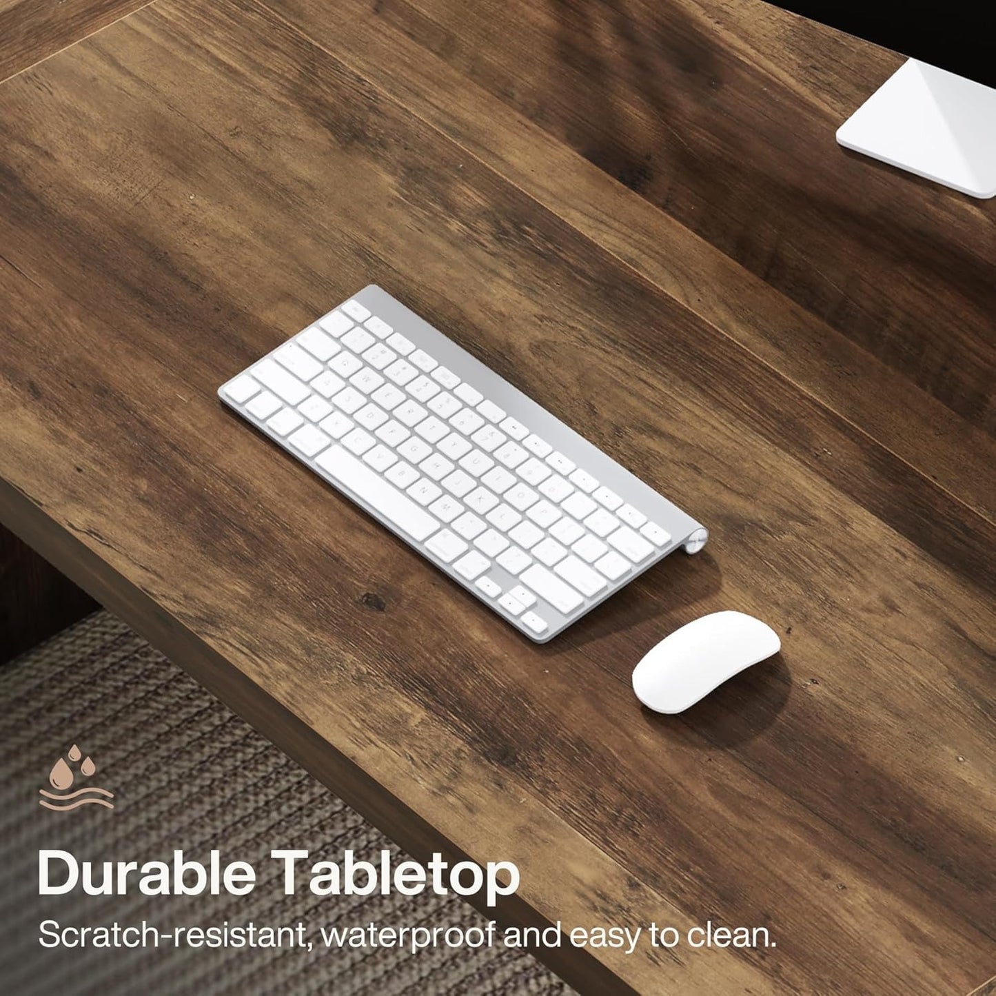 Bureau – Computertafel – Werkplek – Schrijftafel – Houten Bureau – Industrieel Design – 180x80 cm – Stevige Houten Constructie – Rustieke Bruine Afwerking