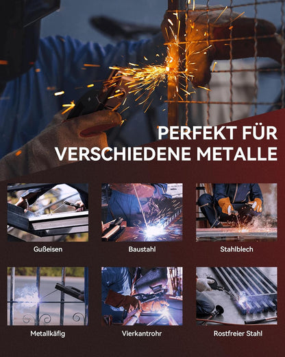 ARCCAPTAIN ARC 200 Lasapparaat: 200A IGBT DC lasapparaat met LED-display, synergetische bediening, lift TIG draagbaar compact elektroden lasapparaat
