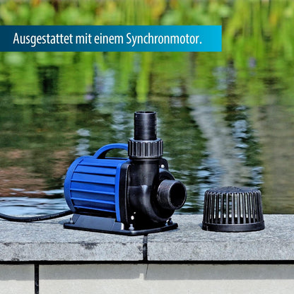 Vijverpomp – Filterpomp – Waterpomp – Fonteinpomp – Zuivere Waterpartij – 70 Watt – Max 8.000 L/uur – 4,5 Meter Opvoerhoogte – 10 Meter Kabel – Stil en Droogloopbeveiliging
