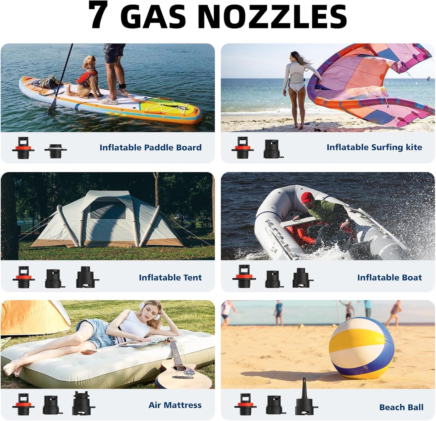 CYCPLUS 20PSI High Pressure Smart SUP-luchtpomp, oplaadbare batterij, intelligente tweetraps inflatie en deflatie, auto-off luchtpomp voor stand-up paddleboards, vlieger, tent, matras