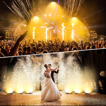 2 Pcs COB Par, 200W Stage Light Cold/Warm White, 2-in-1 Light Effects Lights with DMX8CH Stage Lighting for Disco Wedding Bar Party Public Lighting