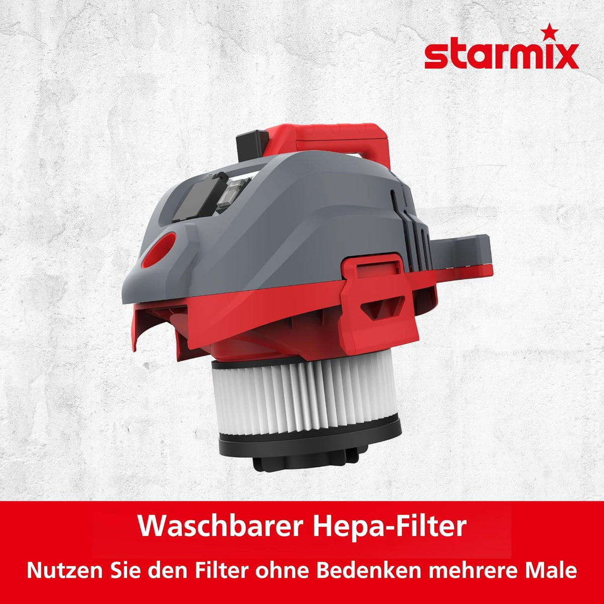 Starmix Flexo AP-1420 Nat- en droogzuiger met stopcontact, 1400 watt, industriële stofzuiger met reservoir van 20 liter, met blaasfunctie, filterreiniging max. 216 mbar, stofzuiger voor bouwplaats +
