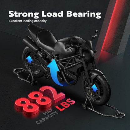 SPECSTAR Motorfietsstandaards 400 kg Capaciteit Voor en Achterwielen Liftcombinatie met U+L Verstelbare Swingarmspoel Zware Paddock
