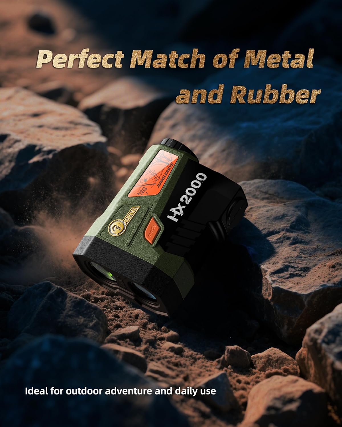 AOFAR HX2000 Laser Afstandsmeter voor Jacht, 2000 Yards, OLED Tweekleurig Scherm, IPX4 Waterdicht, 0,3s Precisie Meting van Afstand, Snelheid, Hoek & Horizontale Afstand, Outdoor