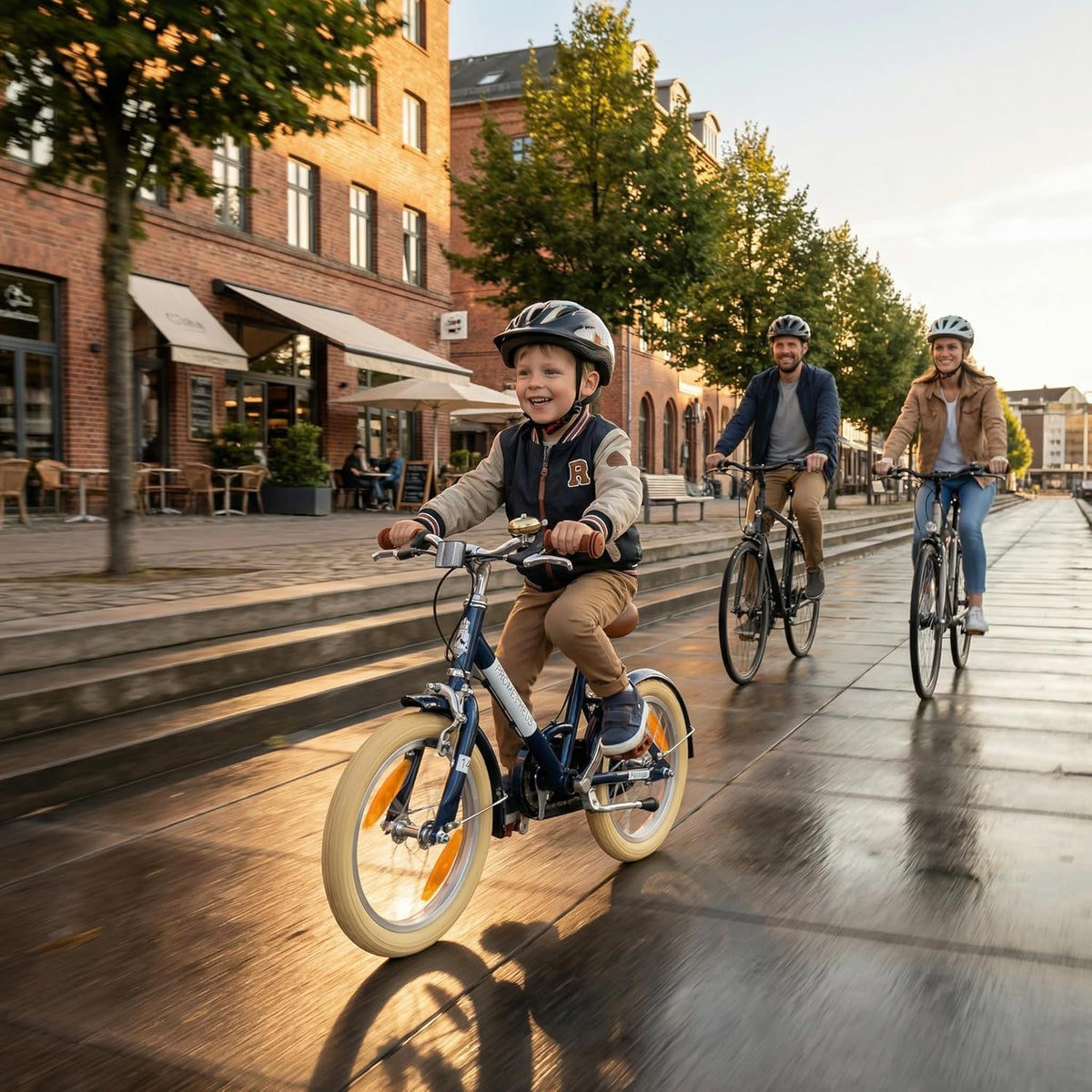 PROMETHEUS BICYCLES Petiday Retro Kinderfiets, 14 inch vanaf 4 jaar, voor meisjes en jongens, blauw