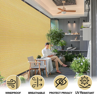 Rechthoekig zonnezeil, zonwering, weerbestendig, 90% schaduwnet voor tuin, broeikas, patio, terras en camping