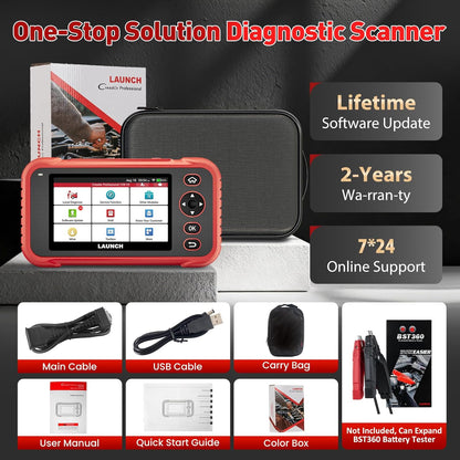 LAUNCH OBD2-diagnoseapparaat CRP129i V3, 4-delige set auto-codelezers ENG/ABS/SRS/at voor voertuigen, 12 resetten ABS/TPMS/Olie/EPB/SAS/BMS/AF/injector/smoorklep/DPF-reset