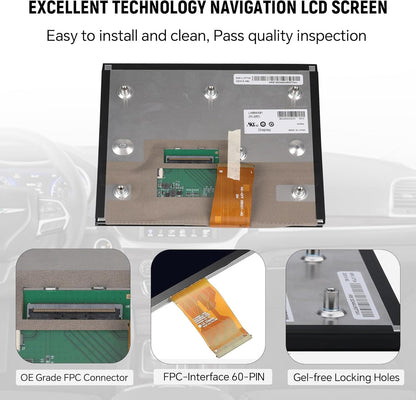 8,4-inch Uconnect 4C UAQ Touchscreen Vervanging LA084X01 LCD Display Monitor Radio Navigatie Nieuw OEM Geschikt voor Dodge RAM Jeep Chrysler 2017-2021 Vervangt LA084X01(SL) (02) Scherm