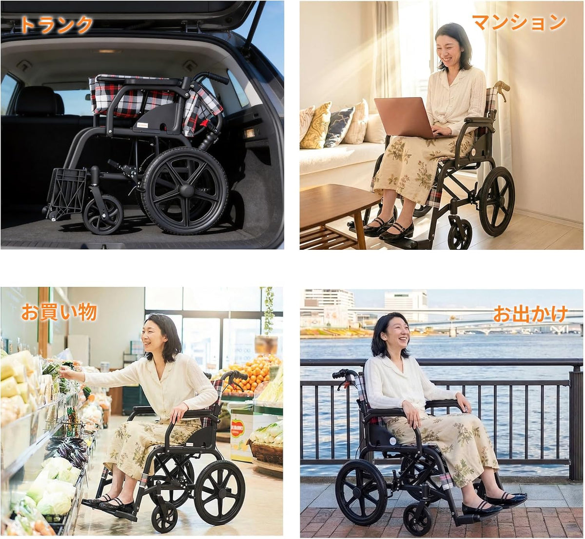 Faltbare lichte rolstoel met dubbele remmen (11 kg), vouwbaar transportrolstoel voor ouderen, aluminium rolstoelen met voetsteun, rolstoel voor gehandicapten (CP-30A6N).