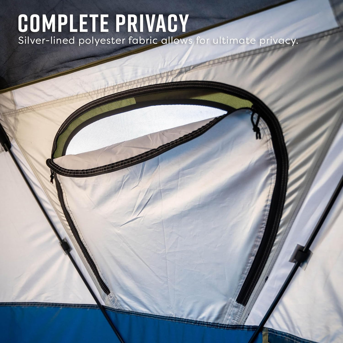 Jet Set Hub Camping Tent, Eenvoudige 90 seconden opstelling, Waterdicht, UV-bestendig, ruime opbergmogelijkheden, Deep Blue