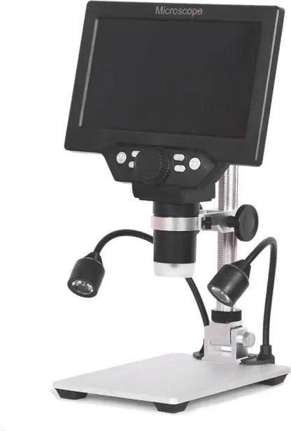 Digitale Microscoop 7-Inch LCD G1200 – Continue Zoom 1-1200x – Verstelbare Hoek – Echte Kleurweergave – Veelzijdig Gebruik – Hoge Resolutie