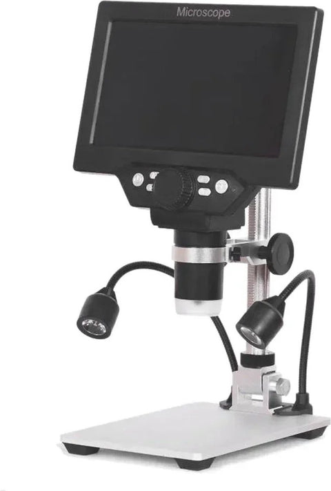 Digital Microscope 7-Inch LCD G1200 – Continuous Zoom 1-1200x – Adjustable Angle – True Color Reproduction – Versatile Use – High Resolution
