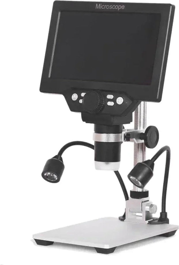 Digital Microscope 7-Inch LCD G1200 – Continuous Zoom 1-1200x – Adjustable Angle – True Color Reproduction – Versatile Use – High Resolution