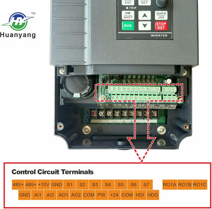 Vectorregeling Computerized Numerical Control (CNC) frequentieomvormer (VFD) van de motor, inverter, 380 V, 4,0 kW, 5,4 pk, voor spindelmotor, controle van de snelheid, Huanyang GT-serie