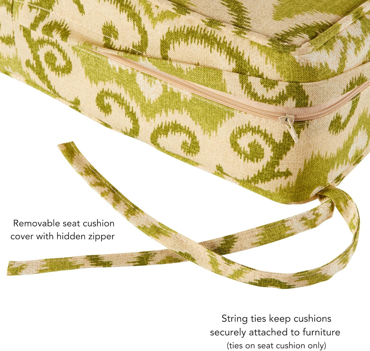Greendale Home Fashions 2-delige outdoor diep zitkussen set, avocado