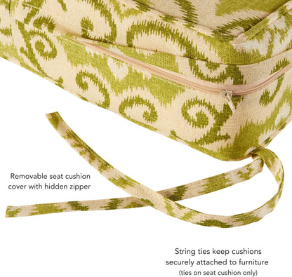 Greendale Home Fashions 2-delige outdoor diep zitkussen set, avocado
