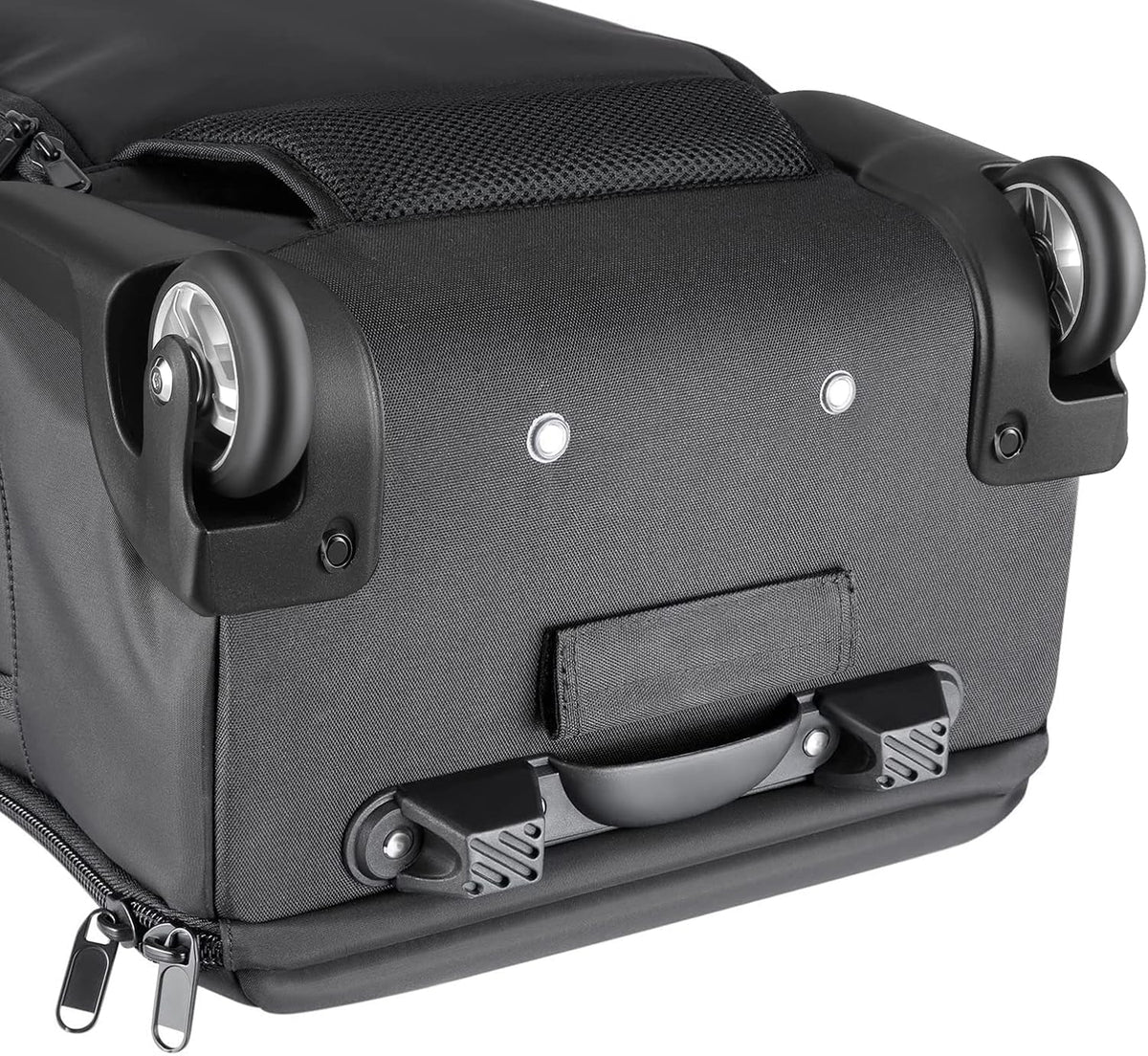 2-In-1 Camerarugzak met Wielen – Rolkoffer – Cameratas – Camera Trolley – Fototas – Zwart/Grijs – 11 Verstelbare Vakken – Laptopvak Tot 16 Inch