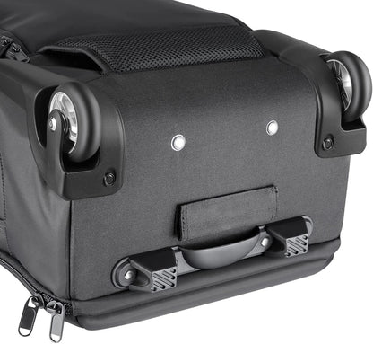 2-In-1 Camerarugzak met Wielen – Rolkoffer – Cameratas – Camera Trolley – Fototas – Zwart/Grijs – 11 Verstelbare Vakken – Laptopvak Tot 16 Inch