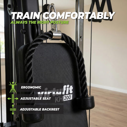 VirtuFit KH200 Homegym Power Station, Multifunctional Fitness Strength Device with 80 kg Weight Stack, Pulley System, Full Body Training for Home - QUORE