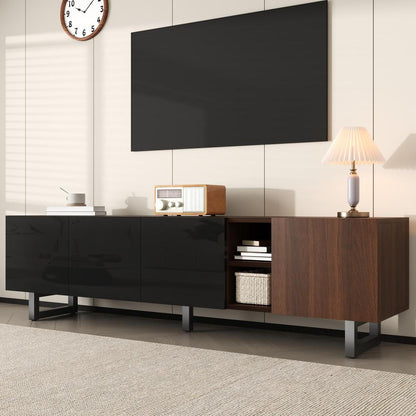 Tv-meubel – TV-kast – TV-stand – Mediamöbel – Vierdeurs Meubel – Uniek Design – Lage TV Montage – 180x38x50 cm – Zonder Elektriciteit