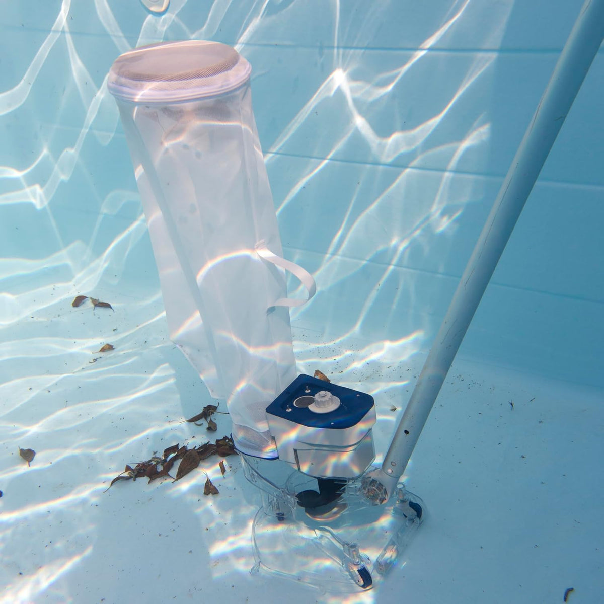 Gre LE75 – Leaf Eater, snoerloze zwembadreiniger op batterijen voor bovengrondse en ingegraven zwembaden, met extra groot 6L filter