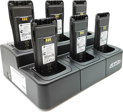 Multi-oplader – Multi-charger – Oplaadstation – Batterijlader – Walkietalkie lader – Laadt 6 apparaten tegelijk – Automatische laadbesturing