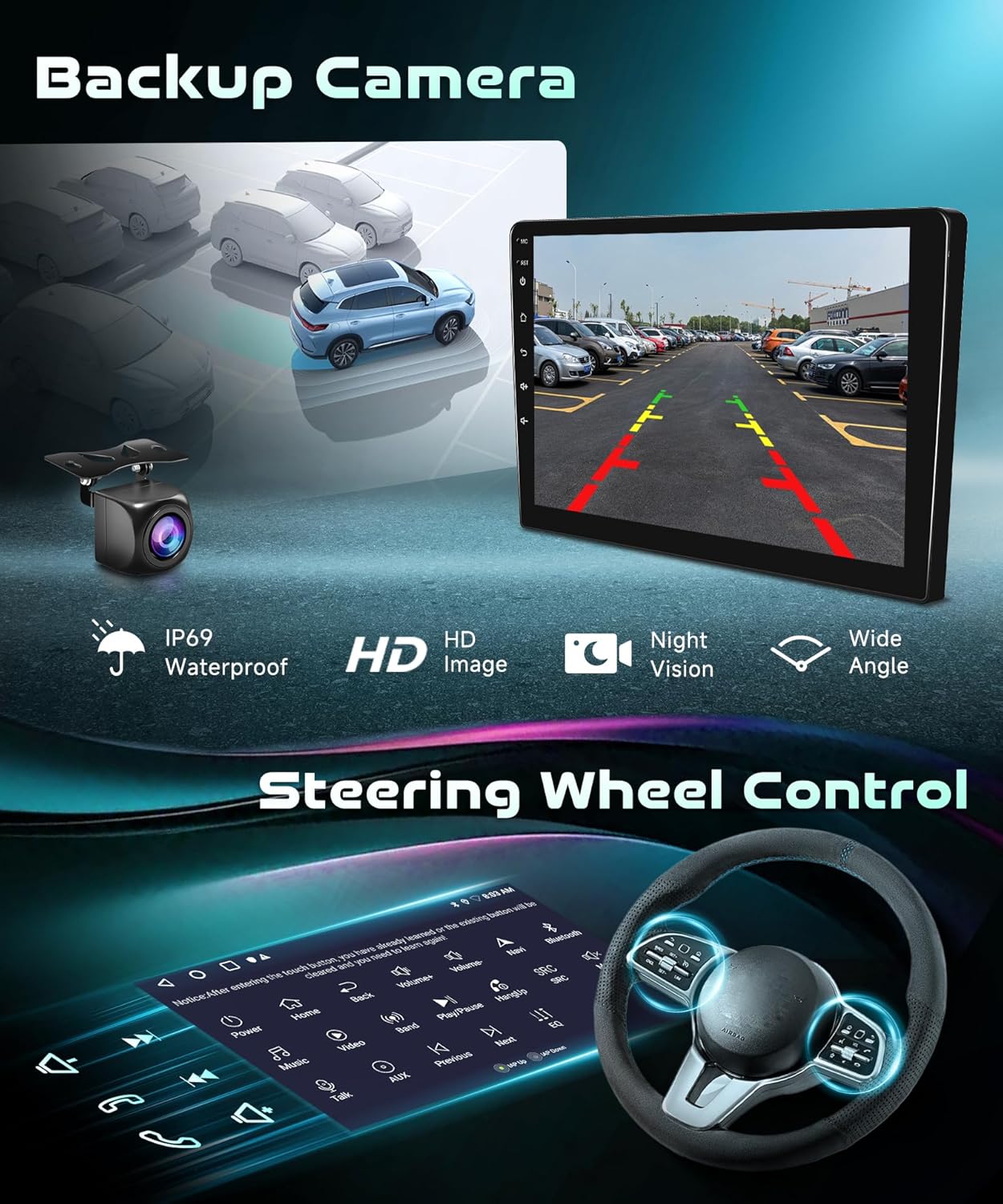 Autoradio – Multimedia Speler – Dashboard Radio – Inbouw Radio – Auto Entertainment Systeem – 9 Inch IPS Touchscreen – Android 15 Met Draadloos CarPlay & Android Auto