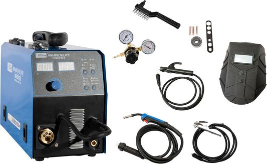 Güde Universeel lasapparaat Uni-Mig 165 SYN (230 V, 4-in-1, 160 A max. lasstroom, 20-160 A regelbereik, incl. elektrodenhouder, slangpakket, massaklem, drukregelaar, lasschild, enz.)