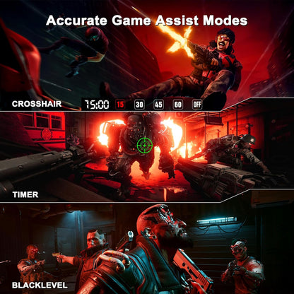 Minifire Gaming Monitor 27 inch 2K, 180Hz IPS, WQHD (2560×1440), 1ms (OD), HDR, 120% sRGB, AMD FreeSync, HDMI 2.0 &DP1.2 * 2, VESA (100 x 100mm), tilt adjustable, eye-care mode - QUORE