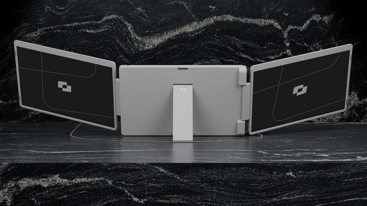 Dual Flip 16" - Portable Monitor - Protective Case Included - Portable Display - Portable Monitor - Full HD - IPS - Grey (16) - QUORE