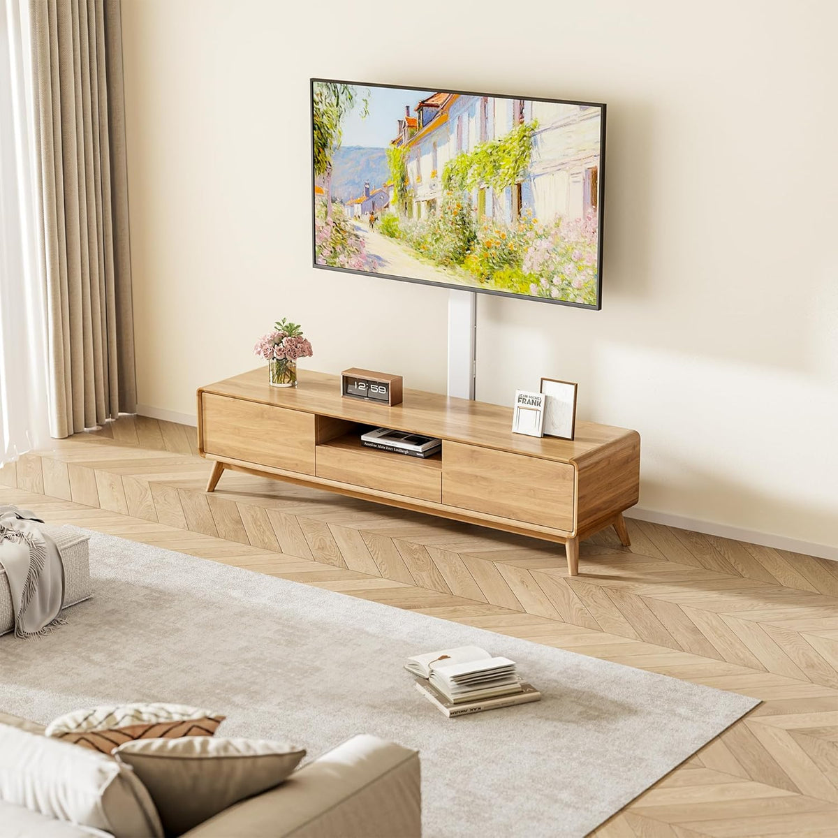 Universele tv-standaard voor 37-86 inch, wit