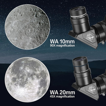 Telescopen voor volwassenen astronomie, 80 mm diafragma 900 mm professionele refractortelescoop voor kinderen en beginners, compacte en draagbare reistelescoop met draagtas