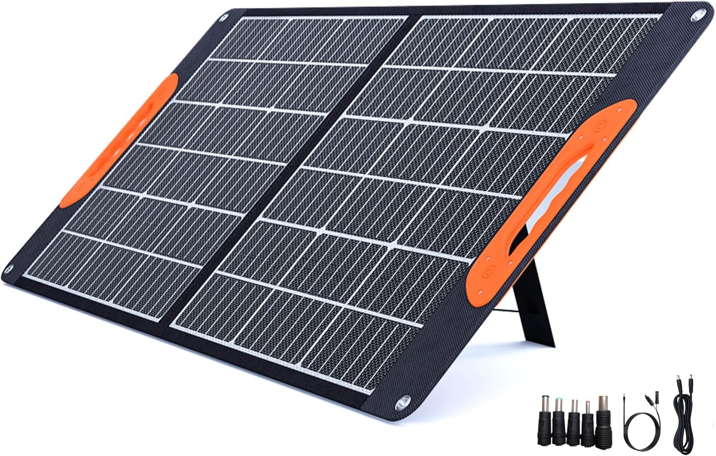 100 W opvouwbaar zonnepaneel draagbare monokristallijne zonnelader voor krachtcentrales, caravan, boot, camping, camper, 12 V, off-grid huis, RV-batterij met USB- en DC-uitgangen (Mono