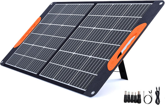 100 W opvouwbaar zonnepaneel draagbare monokristallijne zonnelader voor krachtcentrales, caravan, boot, camping, camper, 12 V, off-grid huis, RV-batterij met USB- en DC-uitgangen (Mono