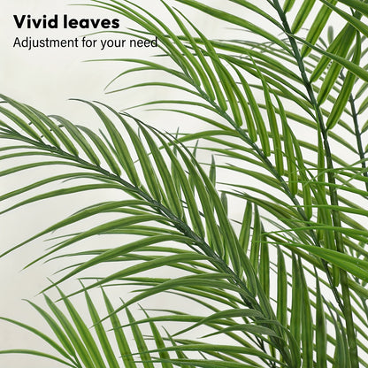 Kunstmatige Areca Palm – Nep Palmboom – Faux Areca Plant – Kunstplant Met Pot – Vloerplant 155 cm – Levensecht Design – Onderhoudsvriendelijk